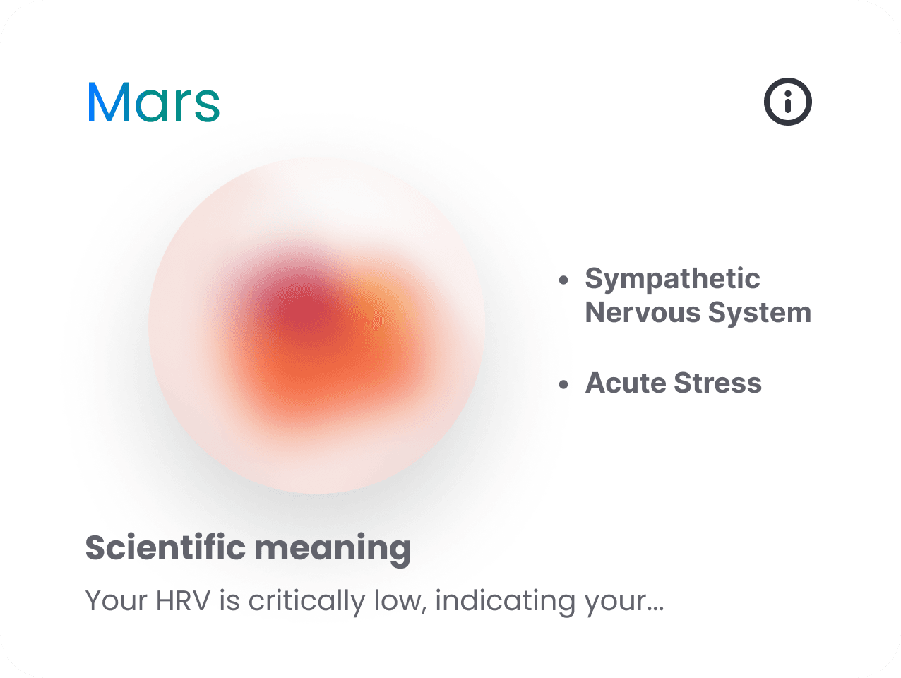 Mars biofeedback card